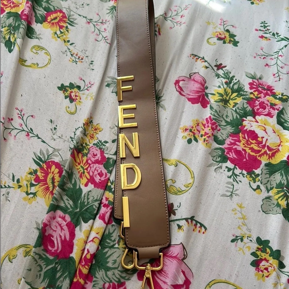 Fendi Tan Strap with Gold Accents